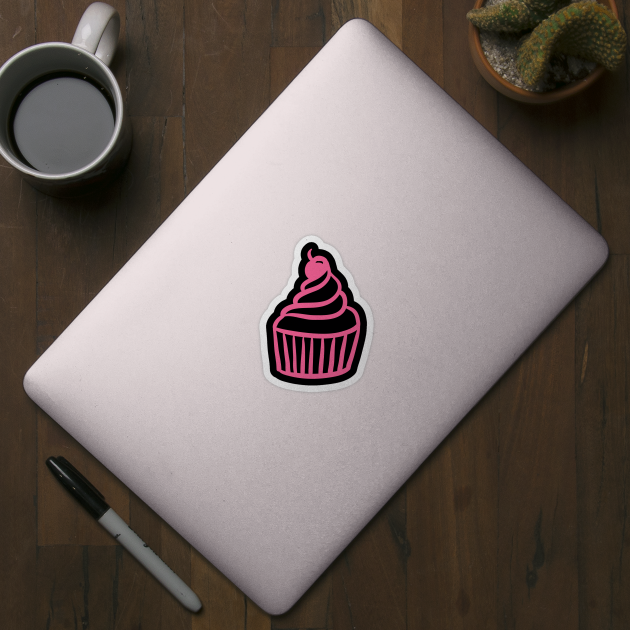 Pink Cupcake Sweet Dessert Love Sugar Food Foodie Cute Funny Happy Sarcastic Gift by EpsilonEridani